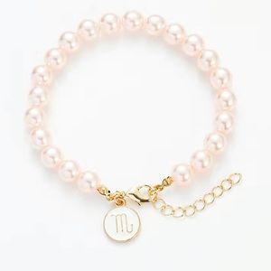 Scorpio 14k gold horoscope beaded adjustable chain bracelet